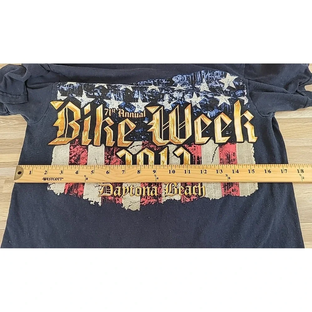 Bike Week 2012 Daytona Beach FL Motorcycle T-Shirt Men's Small Slick‎ Design